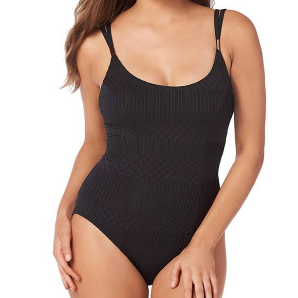 Miraclesuit Amoressa Milky Way Aquila One Piece Swimsuit Black Size 8 NWOT - Picture 1 of 13
